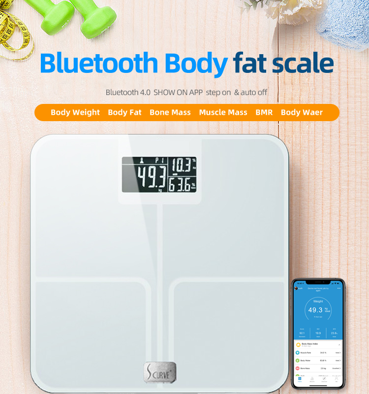 ody الدهون المقتفي مع مقياس تطبيق الهاتف الذكي